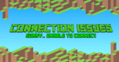 Minecraft Club title image showing the text Connection Issues... Sorry Unable to Connect