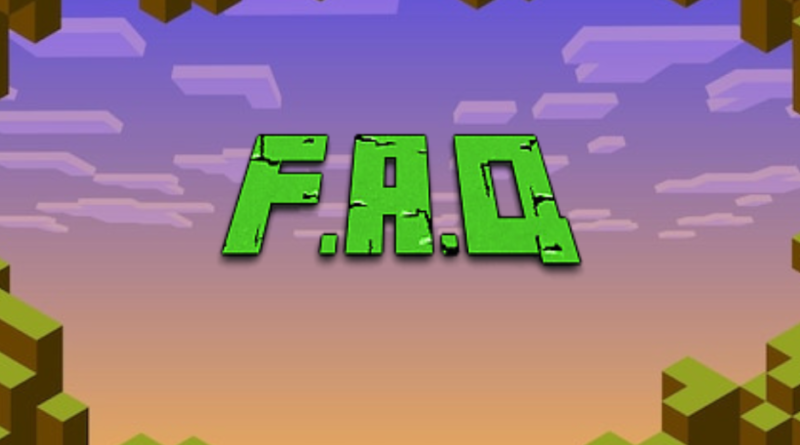 Minecraft Club title image showing the text F.A.Q